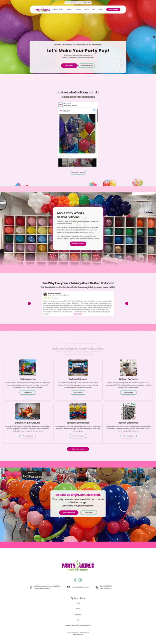 Be Bold Balloons Brainerd MN